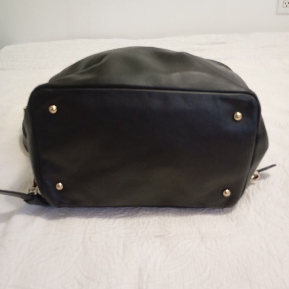 Mina Baie Kinney Vegan Leather Diaper Bag Black Backpack - Picture 7 of 10